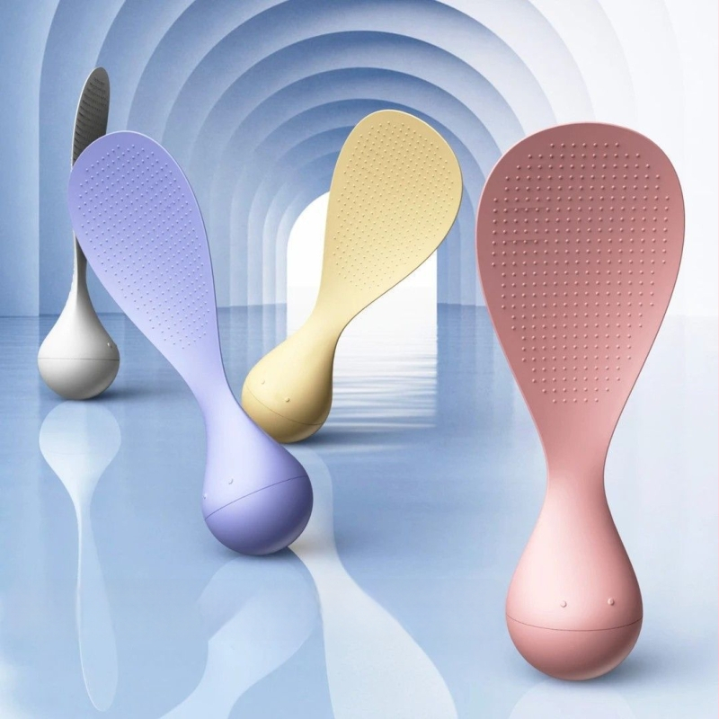 Ryžių šaukštas, plastikinis, su PVC rankena, šiuolaikiškas minimalistinis dizainas, kilmė Taizhou