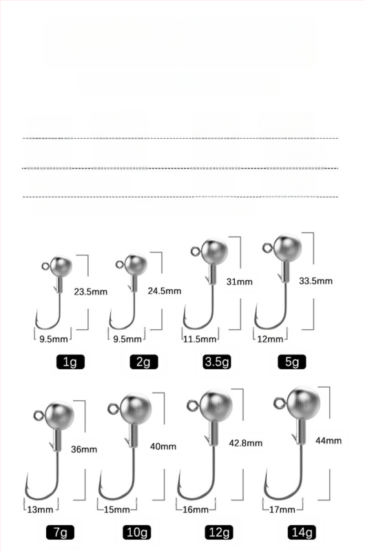 Svina galvas āķis ar zobiem, 50 gab. kastē, piemērots upēm, ezeriem un rezervuāriem — Thousand Carp Lai
