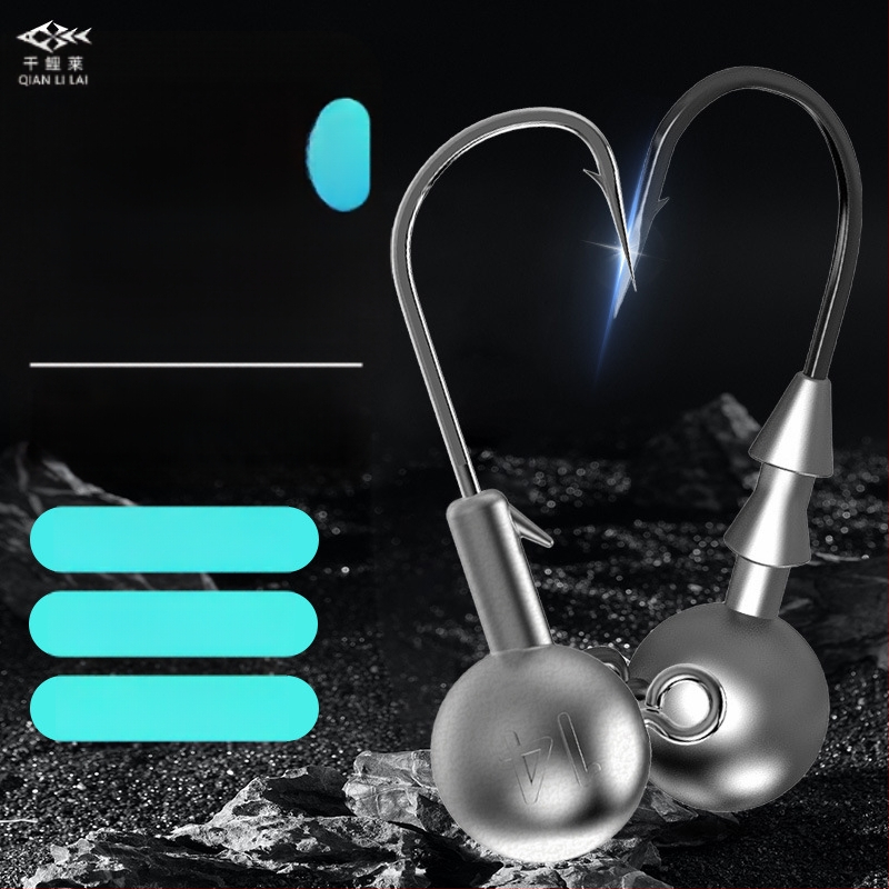 Svina galvas āķis ar zobiem, 50 gab. kastē, piemērots upēm, ezeriem un rezervuāriem — Thousand Carp Lai