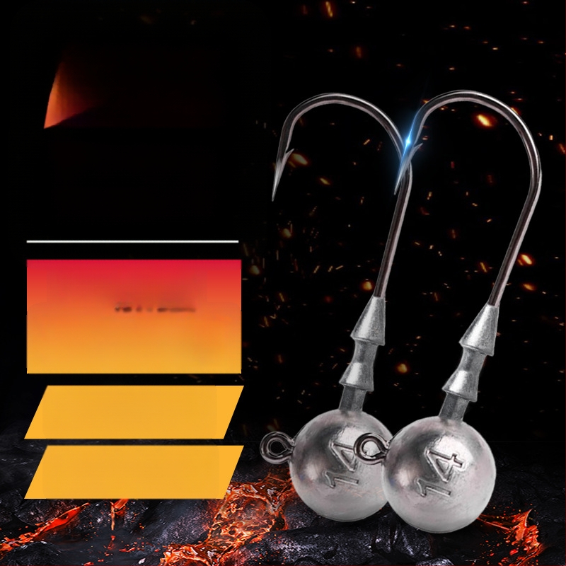 Svina galvas āķis ar zobiem, 50 gab. kastē, piemērots upēm, ezeriem un rezervuāriem — Thousand Carp Lai