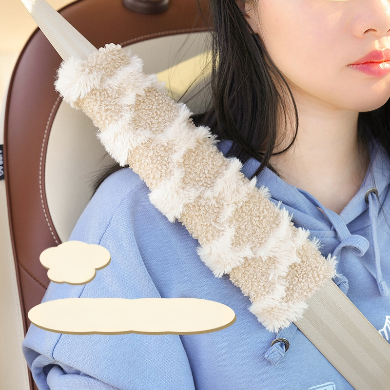 Auto turvavöö õlarihma padi – plišist, Arc De Triomphe kujundus, 100 g, Blue Rain, kohandatav