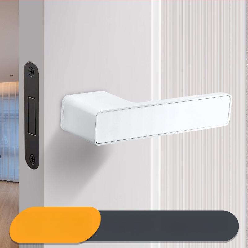 Miegamojo durų rankenos spyna, Jiajixing H03, aliuminis, šiuolaikinis minimalistinis stilius, vidaus medinėms durims