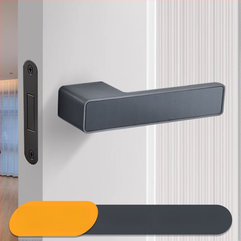 Miegamojo durų rankenos spyna, Jiajixing H03, aliuminis, šiuolaikinis minimalistinis stilius, vidaus medinėms durims