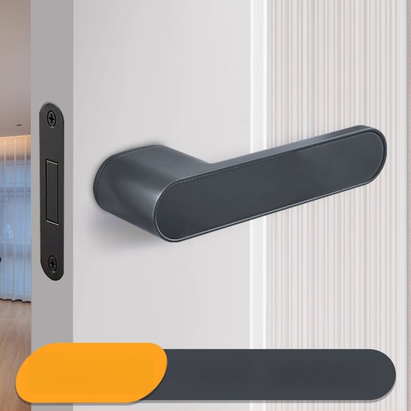 Miegamojo durų rankenos spyna, Jiajixing H03, aliuminis, šiuolaikinis minimalistinis stilius, vidaus medinėms durims