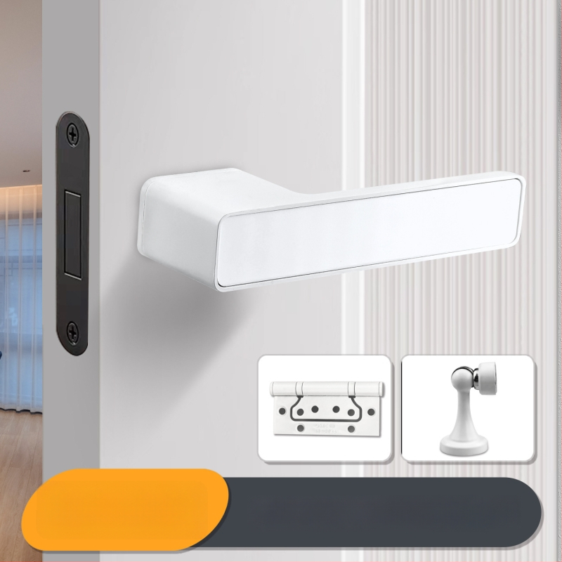 Miegamojo durų rankenos spyna, Jiajixing H03, aliuminis, šiuolaikinis minimalistinis stilius, vidaus medinėms durims