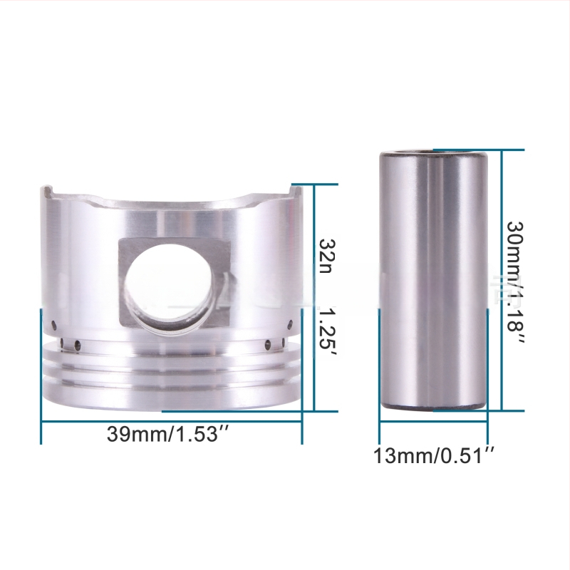 Goofit Pisto žiedo rinkinys Gy6 50cc 139QMB Taotao Baja Jonway Lance – 3 žiedo įdėklai, integruotas žiedas, cilindro paviršiaus žiedas, aliuminis, kodas K082-010