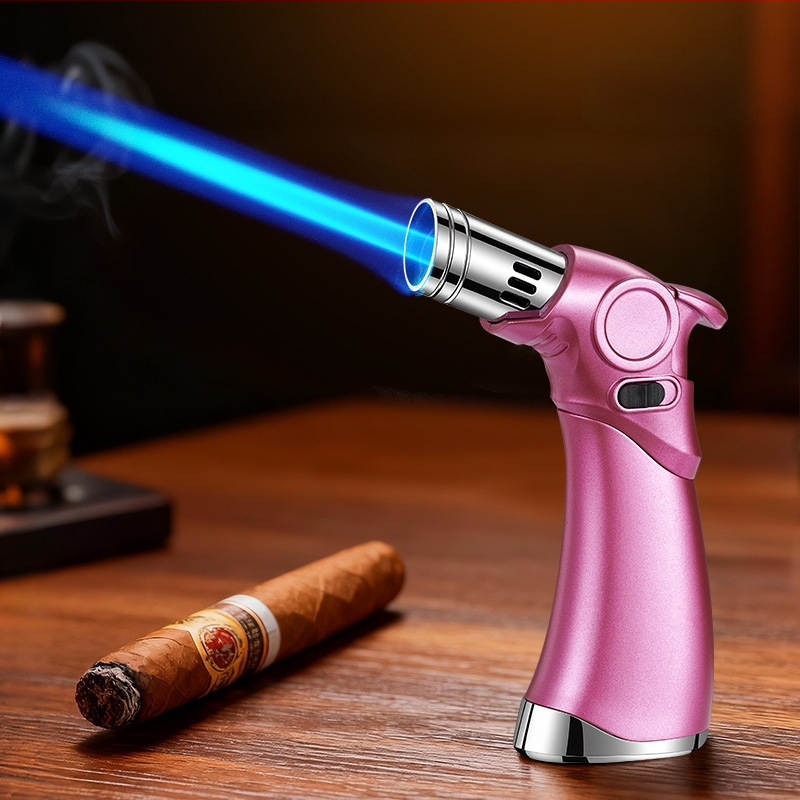 Trīs liesmas vēja izturīgs aizdedzinātājs cigārām un āra grilēšanai, butāna degviela, metāla korpuss