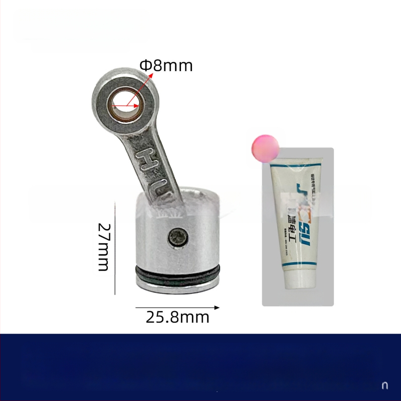 Pistono komplektas elektriniam smūginiam kalbui - pistonas, pistono žiedai, pistono smeigės, jungiamoji sruoga, cilindro tepalas