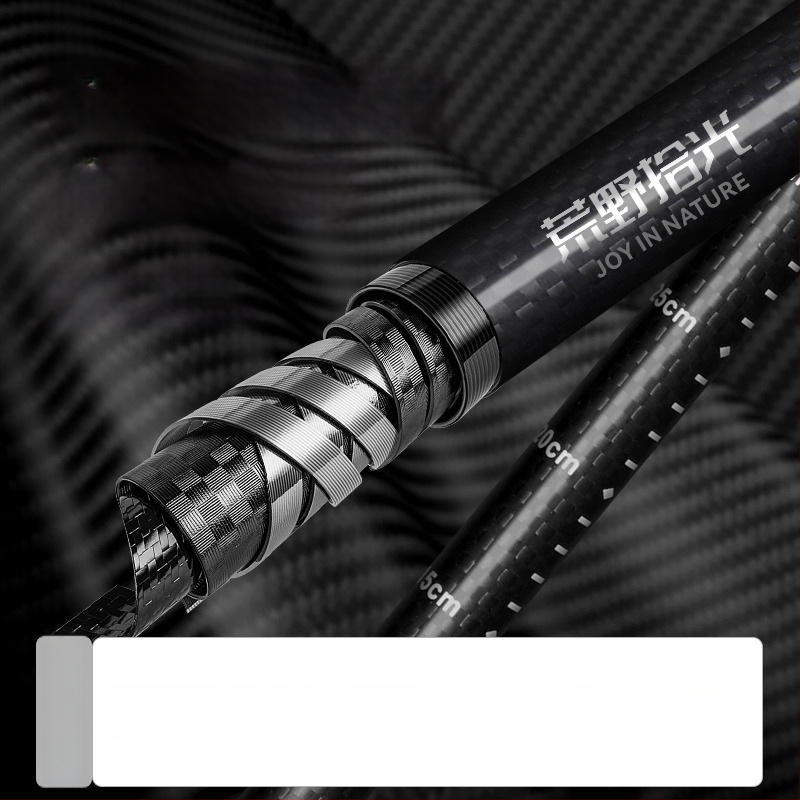 3K anglies pluošto žygio lazda, trijų dalių teleskopinė, ultralekva, EVA rankena, 174 g