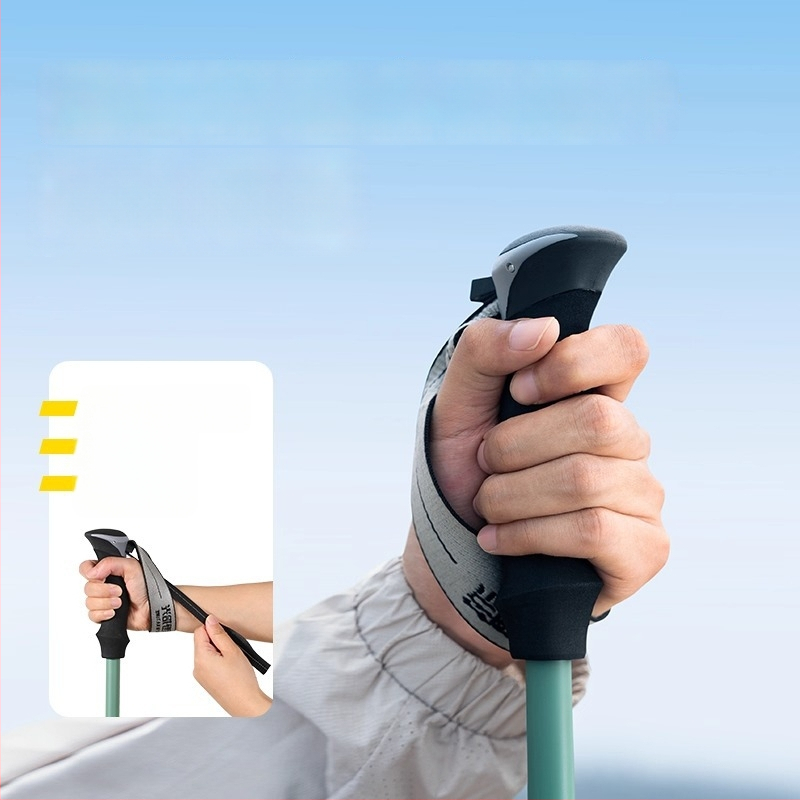 3K anglies pluošto žygio lazda, trijų dalių teleskopinė, ultralekva, EVA rankena, 174 g