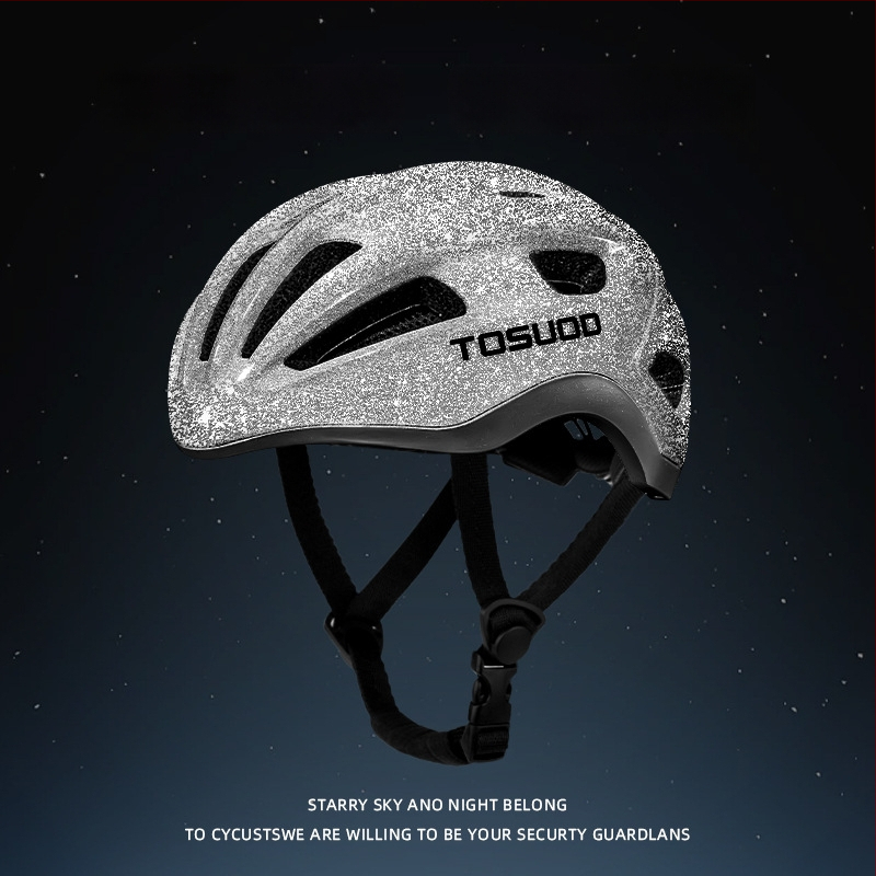 TOSUOD velosipēda ķivere, saliekama, viengabala konstrukcija, PC korpuss + EPS putas, universāla pieaugušajiem