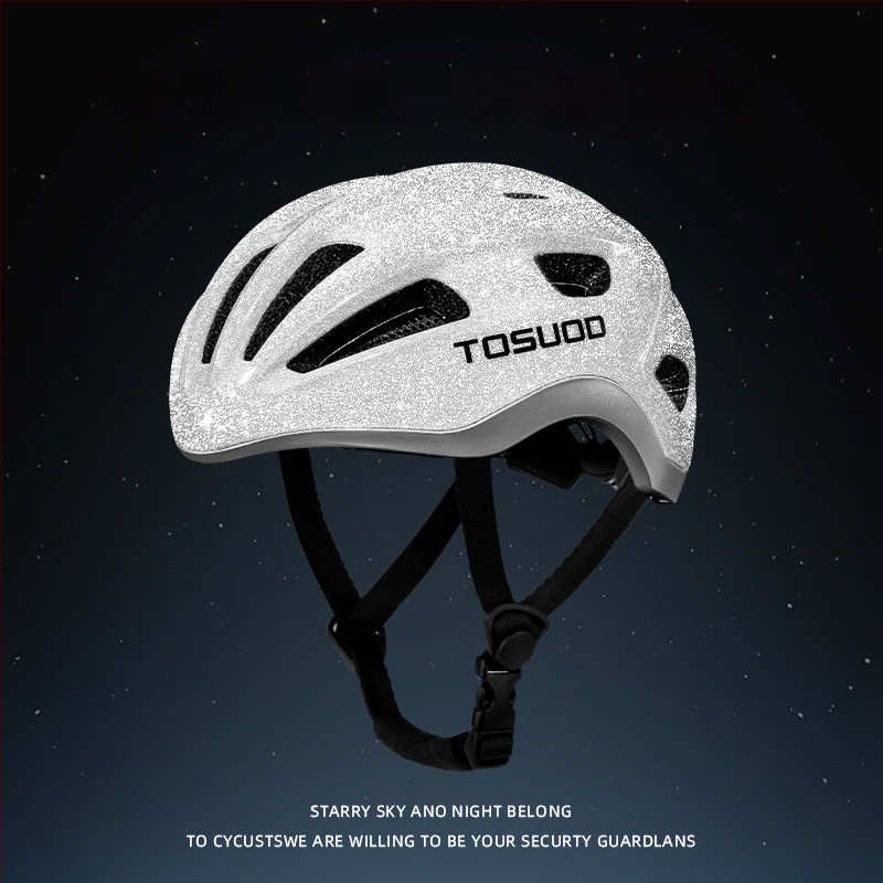 TOSUOD velosipēda ķivere, saliekama, viengabala konstrukcija, PC korpuss + EPS putas, universāla pieaugušajiem