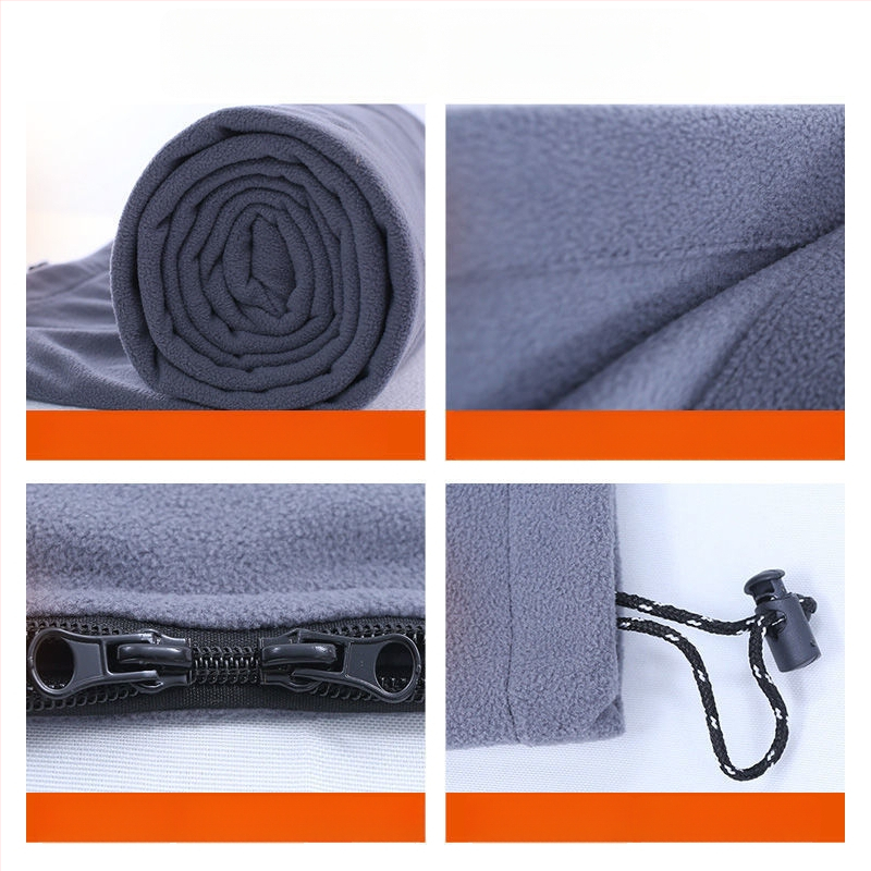 Suaugusiųjų polarfleece miegmaišis su nuimama skalaujama vidine, apvalkalo konstrukcija, svoris 650 g, tinkamas lauko kelionėms ir vidaus naudojimui