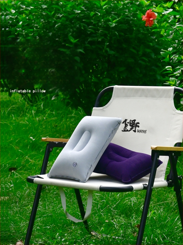 Välisõhupuhutav matkapatja, ruudu flokitud padi, puhke jaoks, kokkupandav ja kaasaskantav