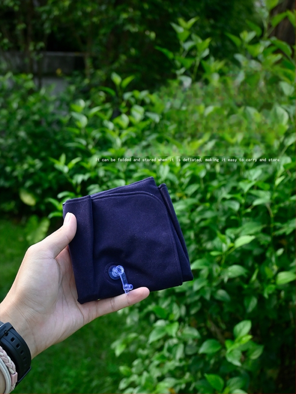 Välisõhupuhutav matkapatja, ruudu flokitud padi, puhke jaoks, kokkupandav ja kaasaskantav