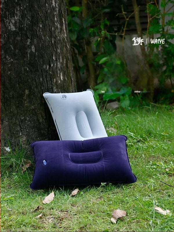 Välisõhupuhutav matkapatja, ruudu flokitud padi, puhke jaoks, kokkupandav ja kaasaskantav