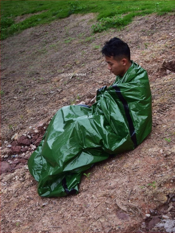 Išskirtinis miego maišelis lauko kempingavimui – PE užpildas, PE pamušalas, PE audinys, vokų konstrukcija, svoris 137 g