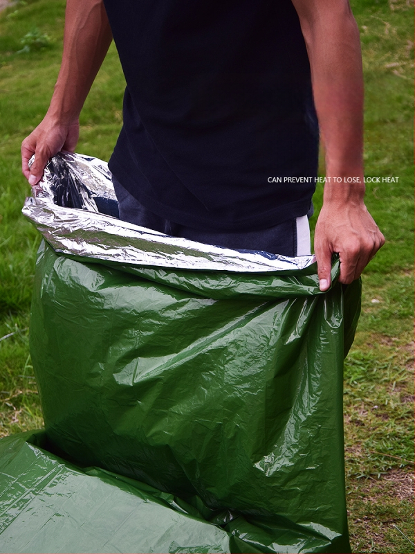 Išskirtinis miego maišelis lauko kempingavimui – PE užpildas, PE pamušalas, PE audinys, vokų konstrukcija, svoris 137 g