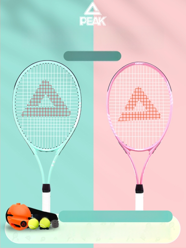Peak teniso atšokimo treniruoklis - aliuminio lydinio rėmas, nailono tinklas, svoris 95–100 g, vieno žaidėjo treniruotė staliniam tenisui ir pūkiniam tenisui
