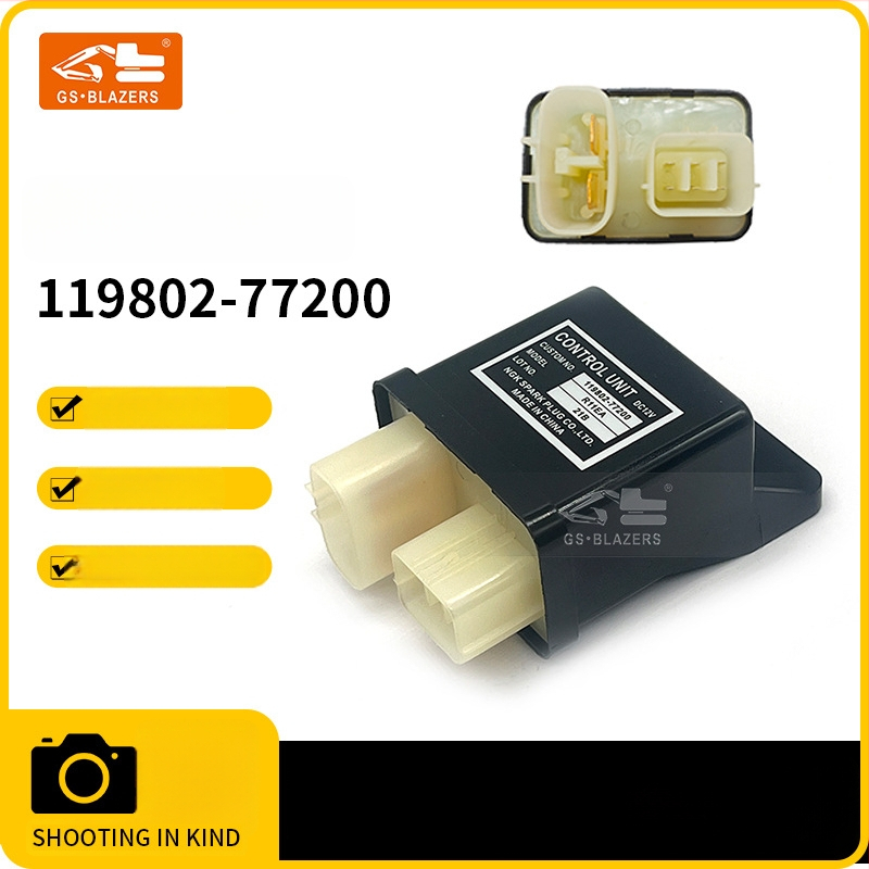 Exkavátor alkatrészek, kompatibilisek a YANMAR biztonsági reléjével és indító reléjével, alkatrész 119802-77200, modellek R60 és DH6, márka JGS