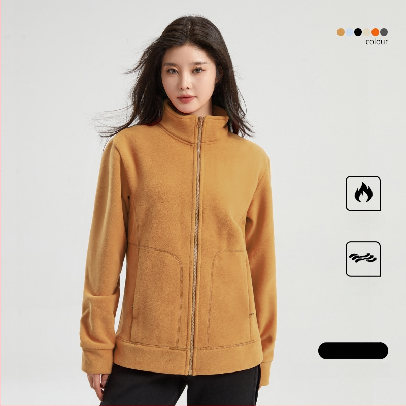 Unisex poliar fleecinė striukė su aukšta apykakle, dvipusis dizainas, sustiprinta šiluma, lauko veikloms