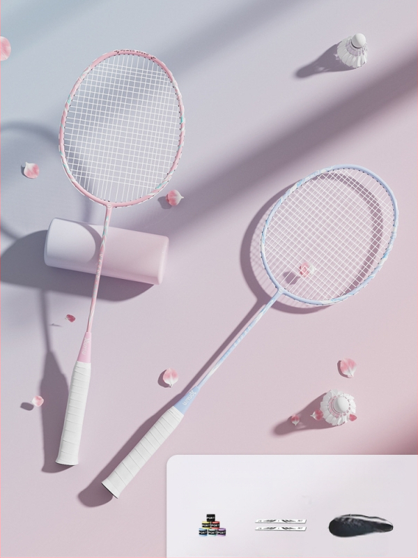 Youyou badminton raketė su anglies pluošto rėmu, svoris 95-100 g, rankenos storis G2, vidutinio kietumo raketės strypas, logotipo spausdinimas galimas, pritaikymas