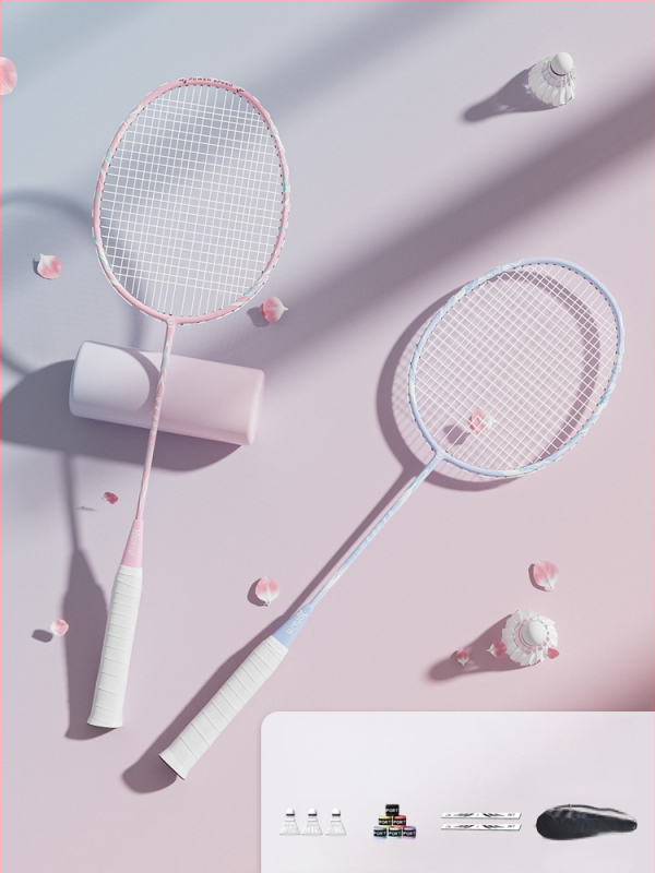 Youyou badminton raketė su anglies pluošto rėmu, svoris 95-100 g, rankenos storis G2, vidutinio kietumo raketės strypas, logotipo spausdinimas galimas, pritaikymas