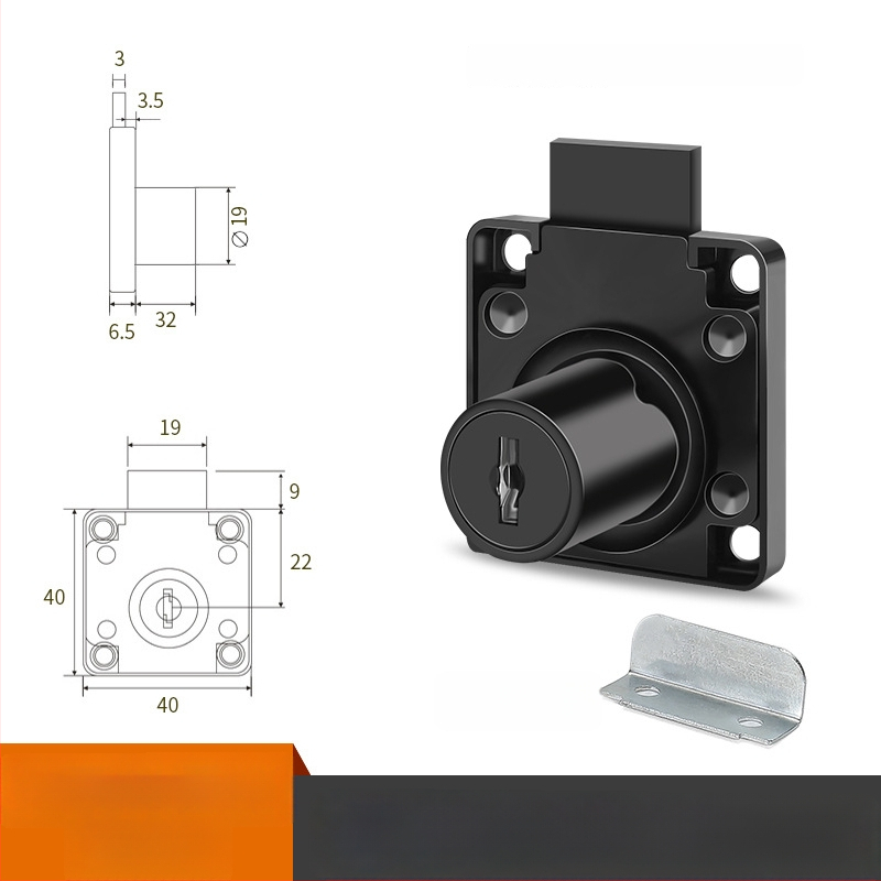 Kontorilaua sahtlilukk, tsingisulam, CTS mudel, mõeldud sahtlitele, kaasaegne minimalistlik stiil