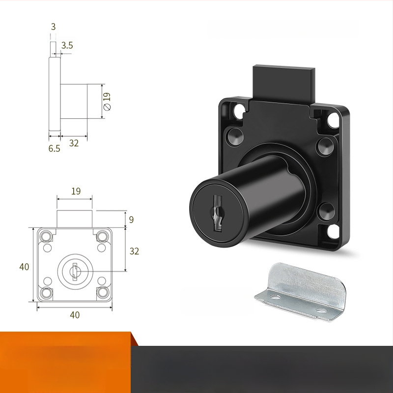 Kontorilaua sahtlilukk, tsingisulam, CTS mudel, mõeldud sahtlitele, kaasaegne minimalistlik stiil