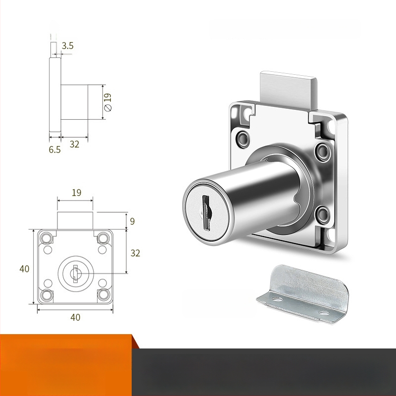 Kontorilaua sahtlilukk, tsingisulam, CTS mudel, mõeldud sahtlitele, kaasaegne minimalistlik stiil