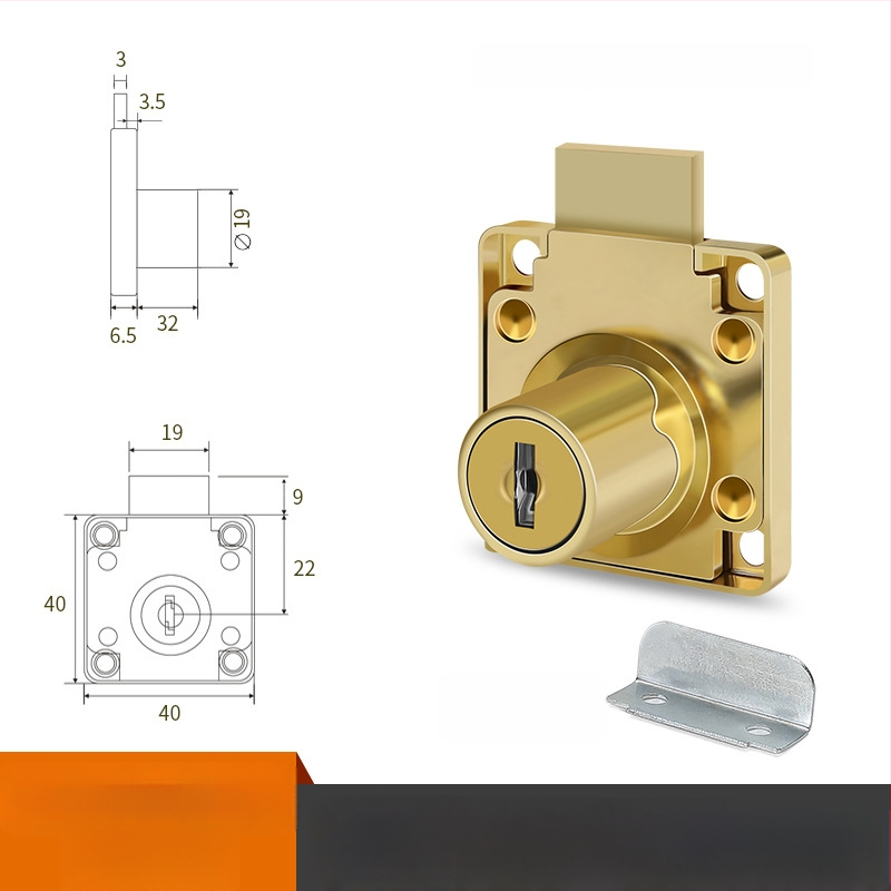 Kontorilaua sahtlilukk, tsingisulam, CTS mudel, mõeldud sahtlitele, kaasaegne minimalistlik stiil