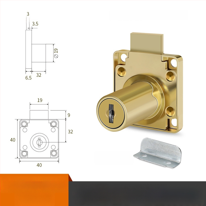 Kontorilaua sahtlilukk, tsingisulam, CTS mudel, mõeldud sahtlitele, kaasaegne minimalistlik stiil