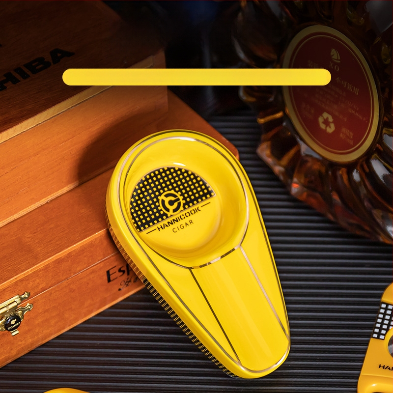 HANNICOOK Cigarešu instrumentu komplekts: nerūsējošā tērauda V formas griezējs, plakanais griezējs cigārām, cigarešu urbjmašīna, pelnu trauks