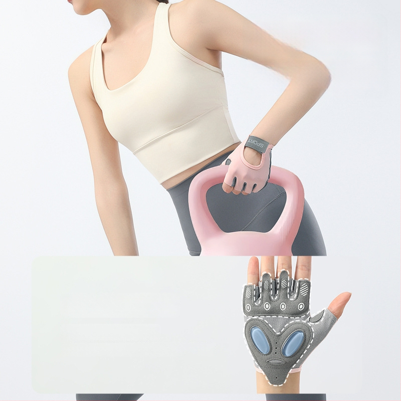 Puspirkstu velosipēdu cimdi, neslīdoši, piemēroti braukšanai un fitnesam, Materiāli: SBR diving materiāls, kombinēta auduma, poliesters