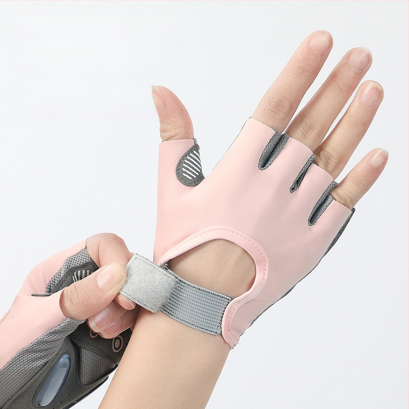 Puspirkstu velosipēdu cimdi, neslīdoši, piemēroti braukšanai un fitnesam, Materiāli: SBR diving materiāls, kombinēta auduma, poliesters