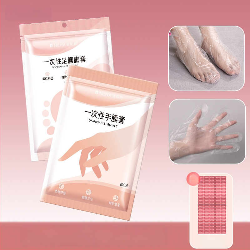 Niliya vienkartinis rankų ir kojų kaukių rinkinys, kojų kaukė/pleistras, šviežumo išlaikymo plėvelė, moterims