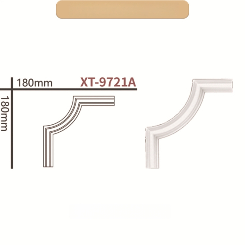 PU prancūziško stilių kampinis dekoratyvinis juostelė gyvenamajam kambariui ir TV sienos rėmui (Modelis 9721, reljefinė tekstūra)