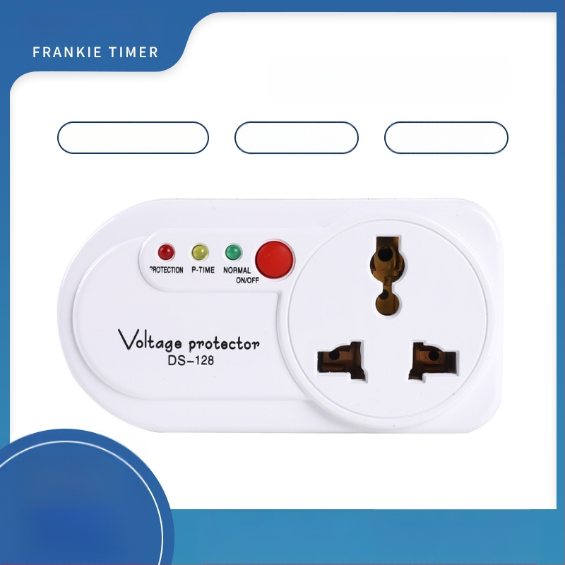 FRANK CE-certified įtampos apsaugos lizdas buitiniams šaldytuvams su automatinio išjungimo funkcija ir laikmačiu