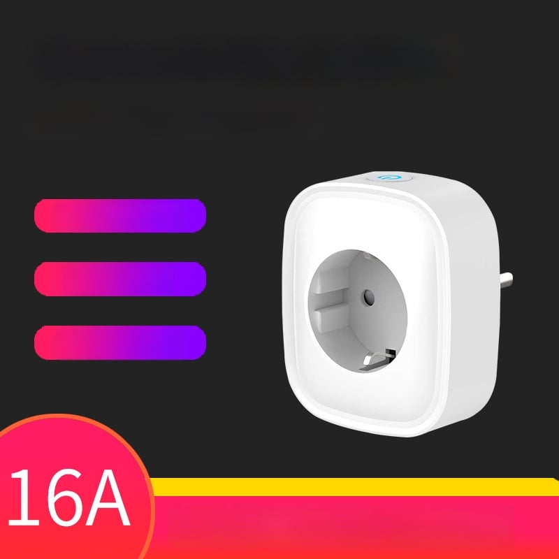 Išmani Wi-Fi lizda su nuotolinio valdymo ir laikmačiu – Alexa suderinama, 16A, 110–240V, 3680W, fosforo bronzos kontaktai