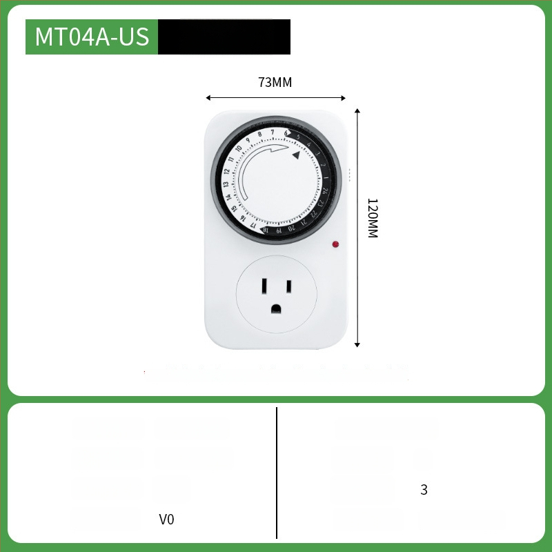 Fan qin 24H mechaninis laikmatis kištukui su apsauga nuo perkrovos ir automatinį maitinimo išjungimą (CE)