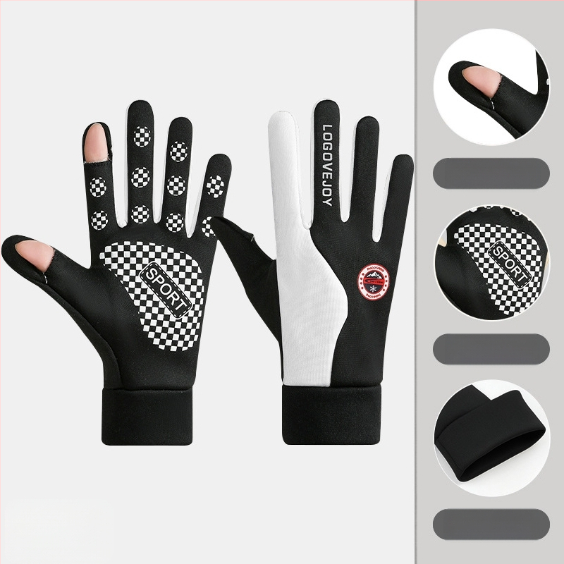 Bezpirkstu velosipēdu cimdi, ar ūdensizturīgu audumu, sportam un braukšanai