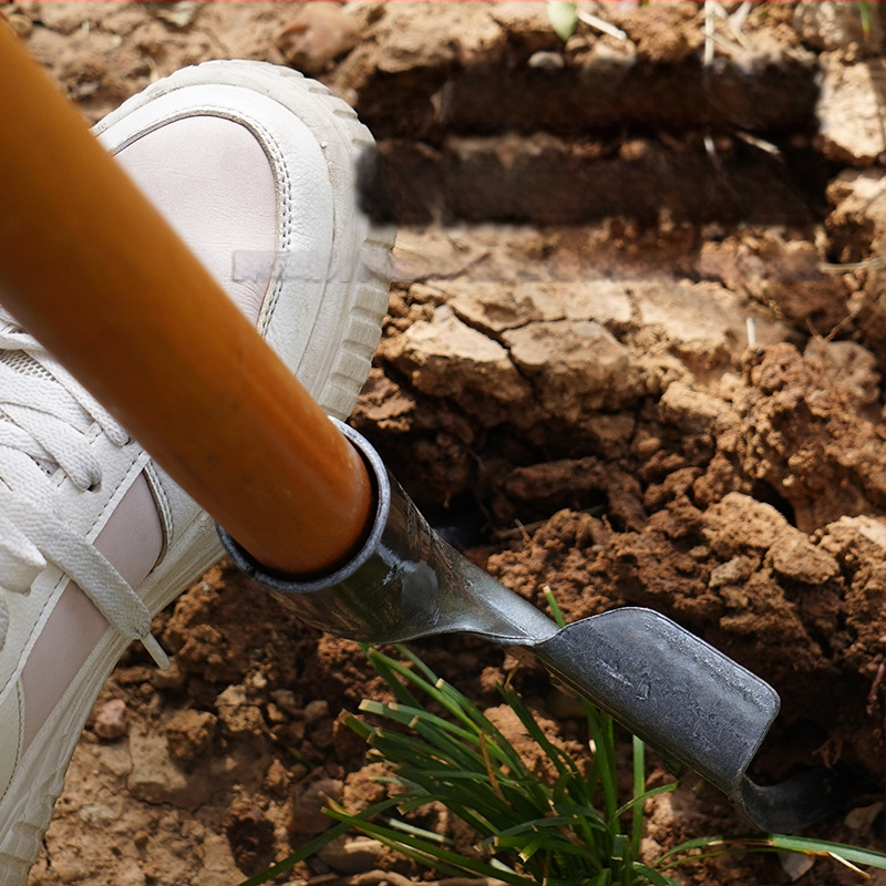 Dirvos purenkimo šakutė su keturiais dantimis, mangano plienas