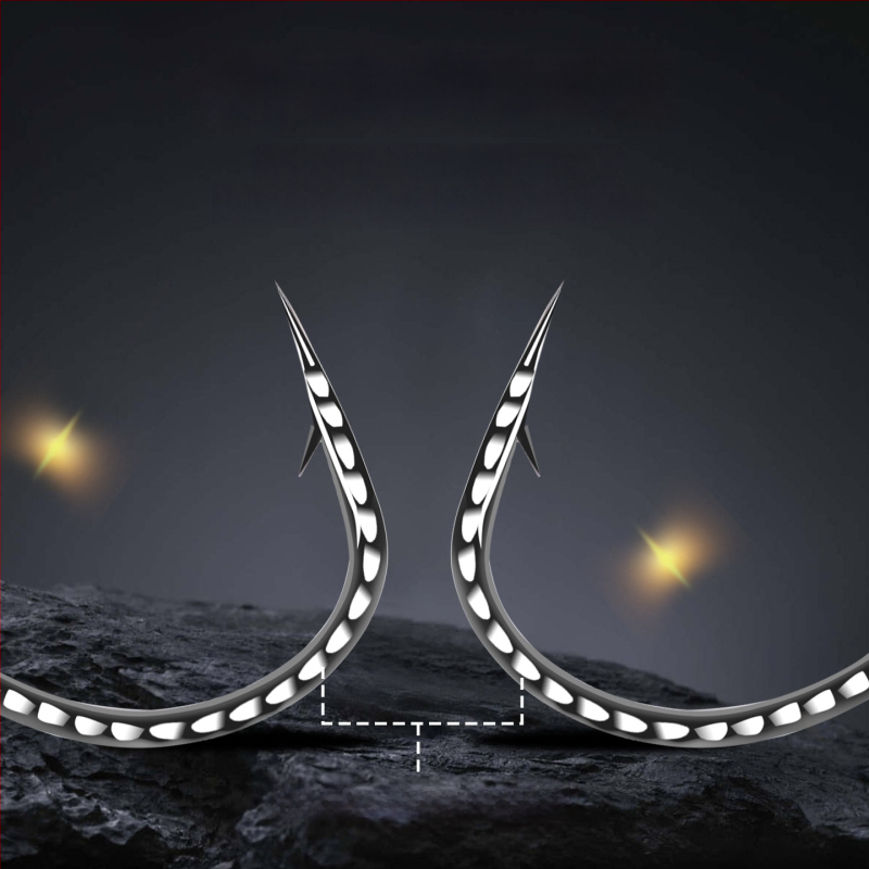 Zivju āķis ar figūras astes gredenu, griežas invertētais dizains, modelis 8003, piemērots upēm, ezeriem un okeāniem