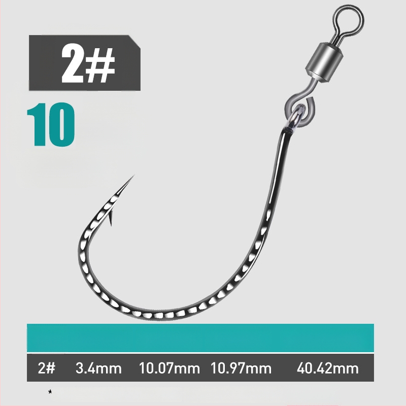 Zivju āķis ar figūras astes gredenu, griežas invertētais dizains, modelis 8003, piemērots upēm, ezeriem un okeāniem