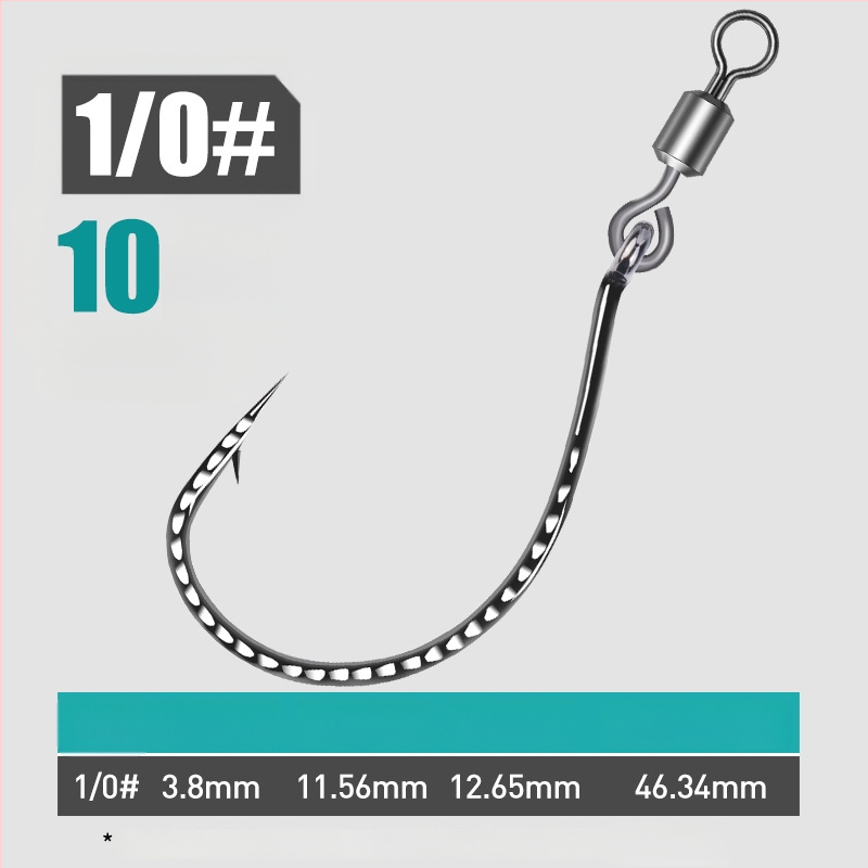 Zivju āķis ar figūras astes gredenu, griežas invertētais dizains, modelis 8003, piemērots upēm, ezeriem un okeāniem