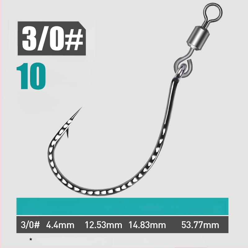 Zivju āķis ar figūras astes gredenu, griežas invertētais dizains, modelis 8003, piemērots upēm, ezeriem un okeāniem