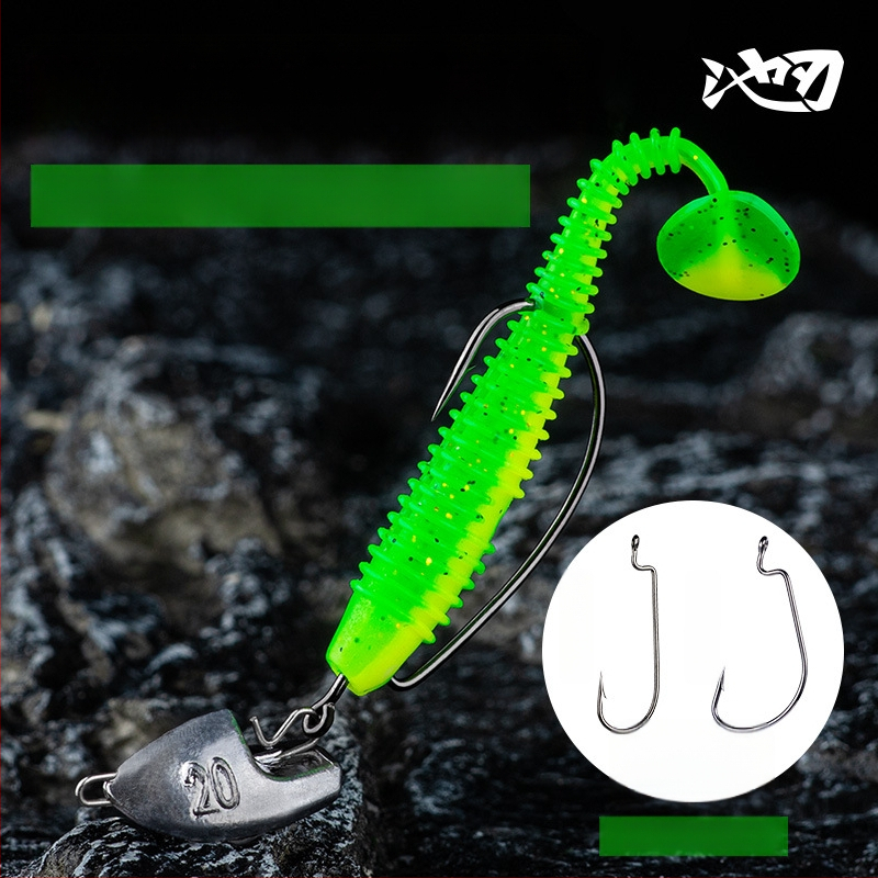 Pool blade āķis ar svina galvu, Nr. 1, upes zvejai, iepakojumā 5000 gab