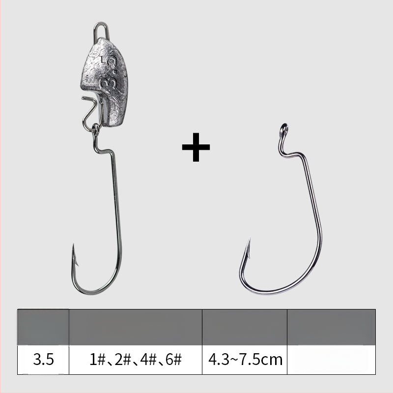 Pool blade āķis ar svina galvu, Nr. 1, upes zvejai, iepakojumā 5000 gab