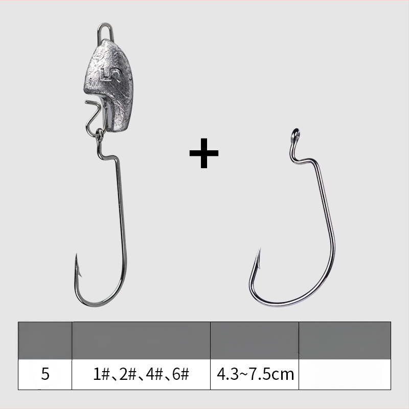 Pool blade āķis ar svina galvu, Nr. 1, upes zvejai, iepakojumā 5000 gab