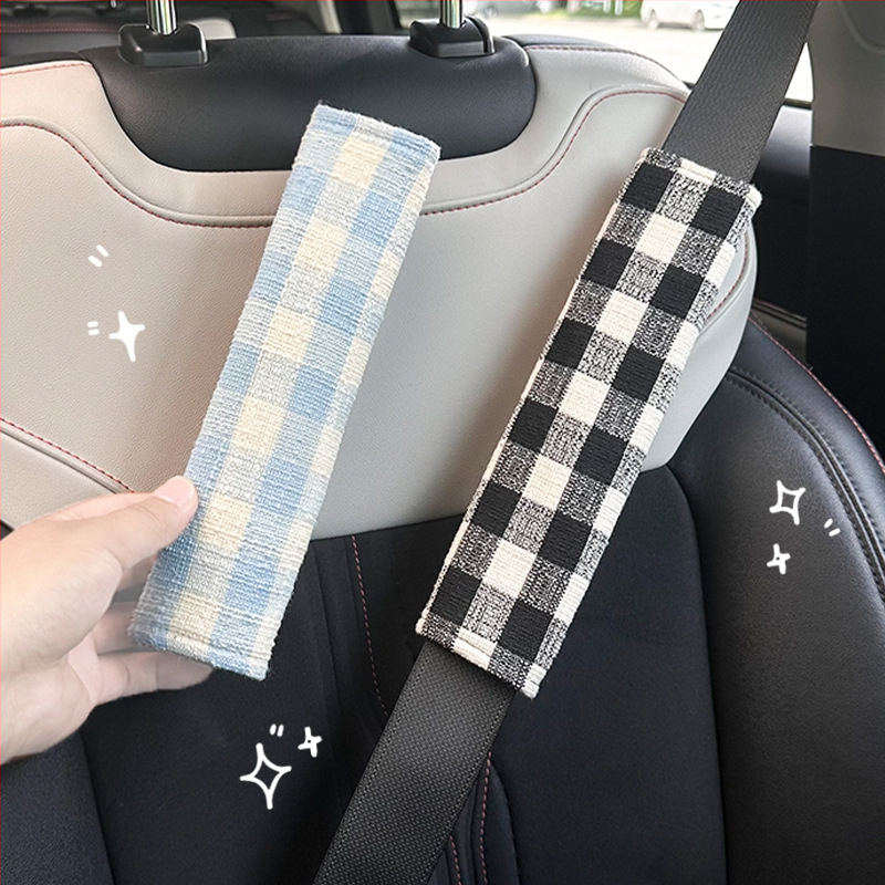 Auto turvavöö õla padi, villane materjal, dekoratiivne aksessuaar Blue Rain bränd, 50 g, logode trükkimine saadaval